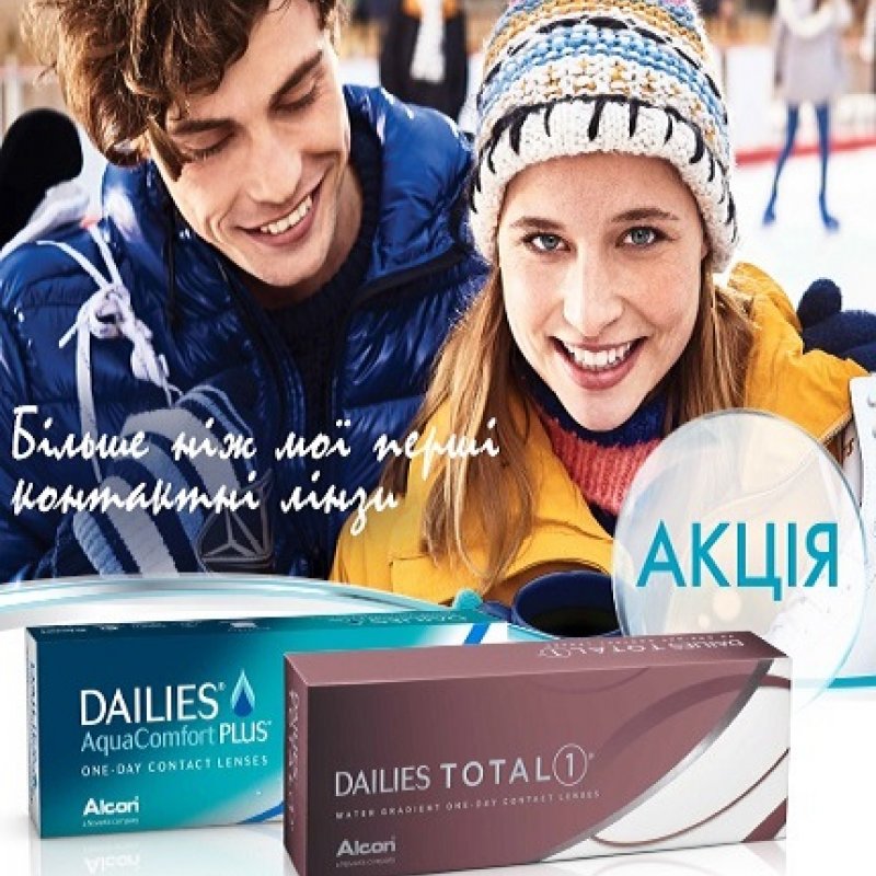 Акція на лінзи Dailies TOTAL 1