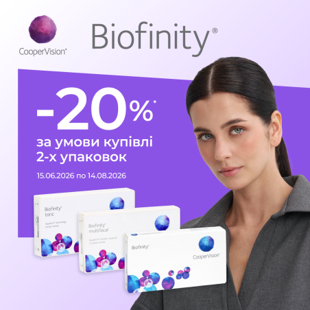 Акция от компании CooperVision на МКЛ Biofinity 