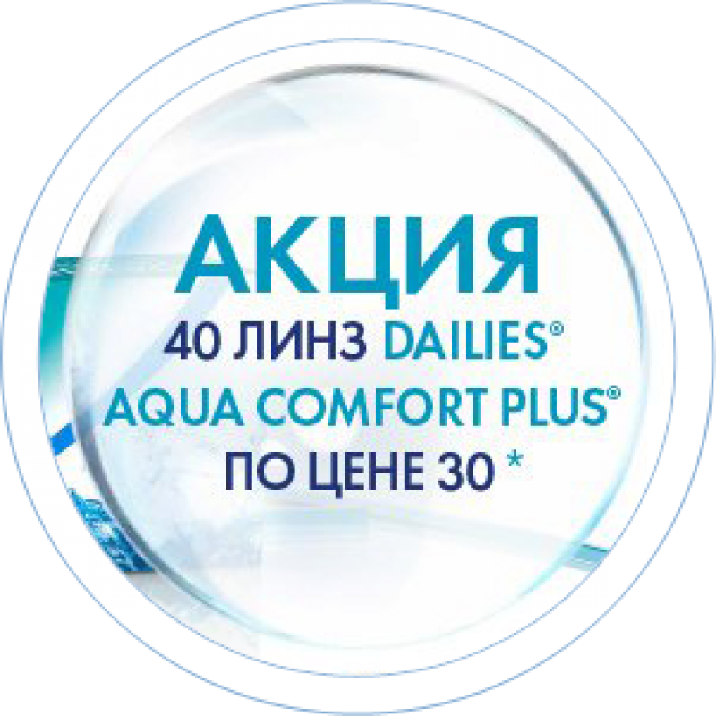 Контактні лінзи Dailies AquaComfort Plus - 40 шт. за ціною 30 шт.
