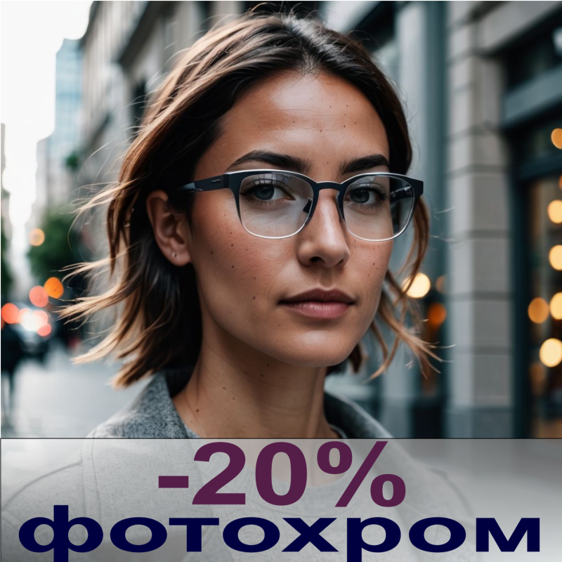 Акція на різнокольорові фотохромні лінзи.